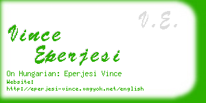 vince eperjesi business card